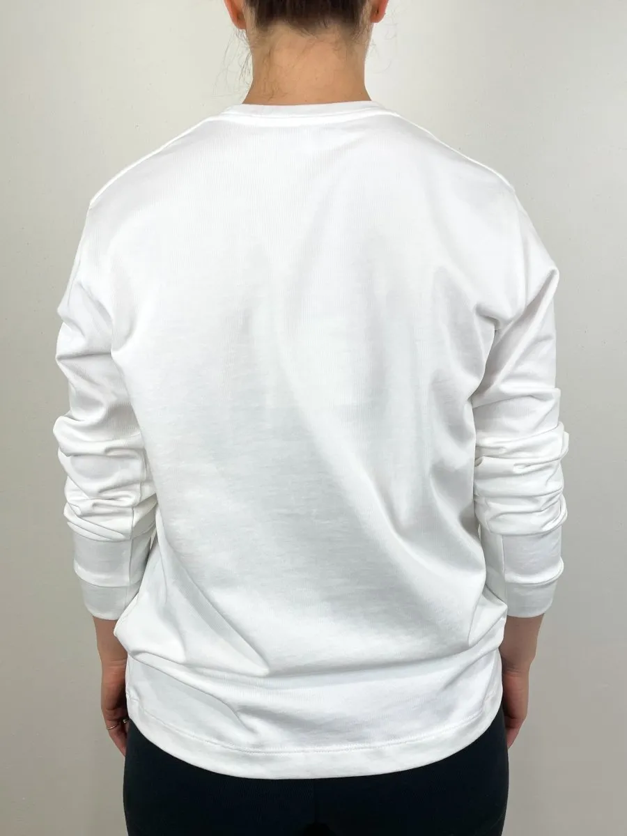 Perfect Unisex Long Sleeve T in White