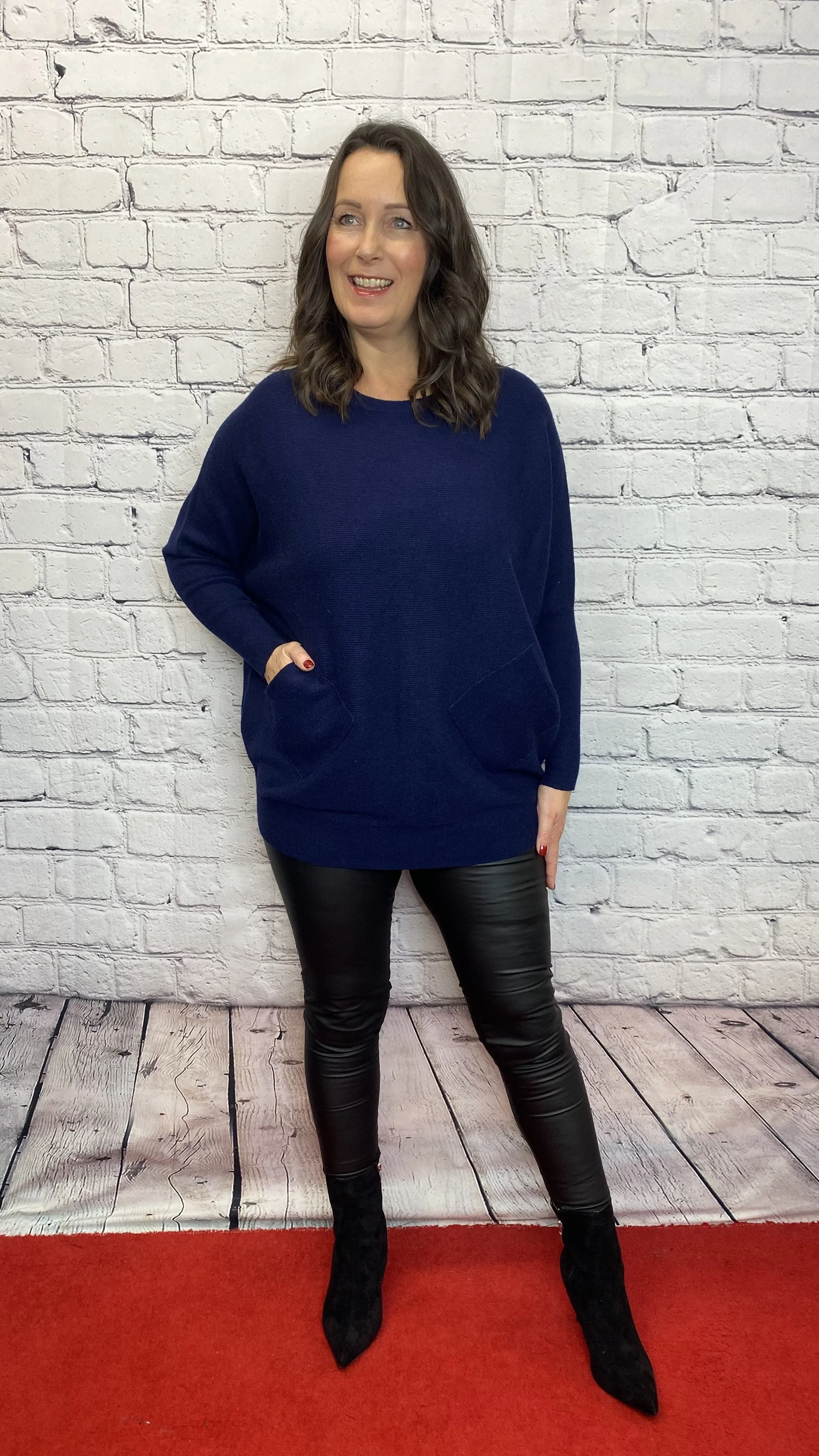 PHOEBE Plaited Back Pocketed Jumper