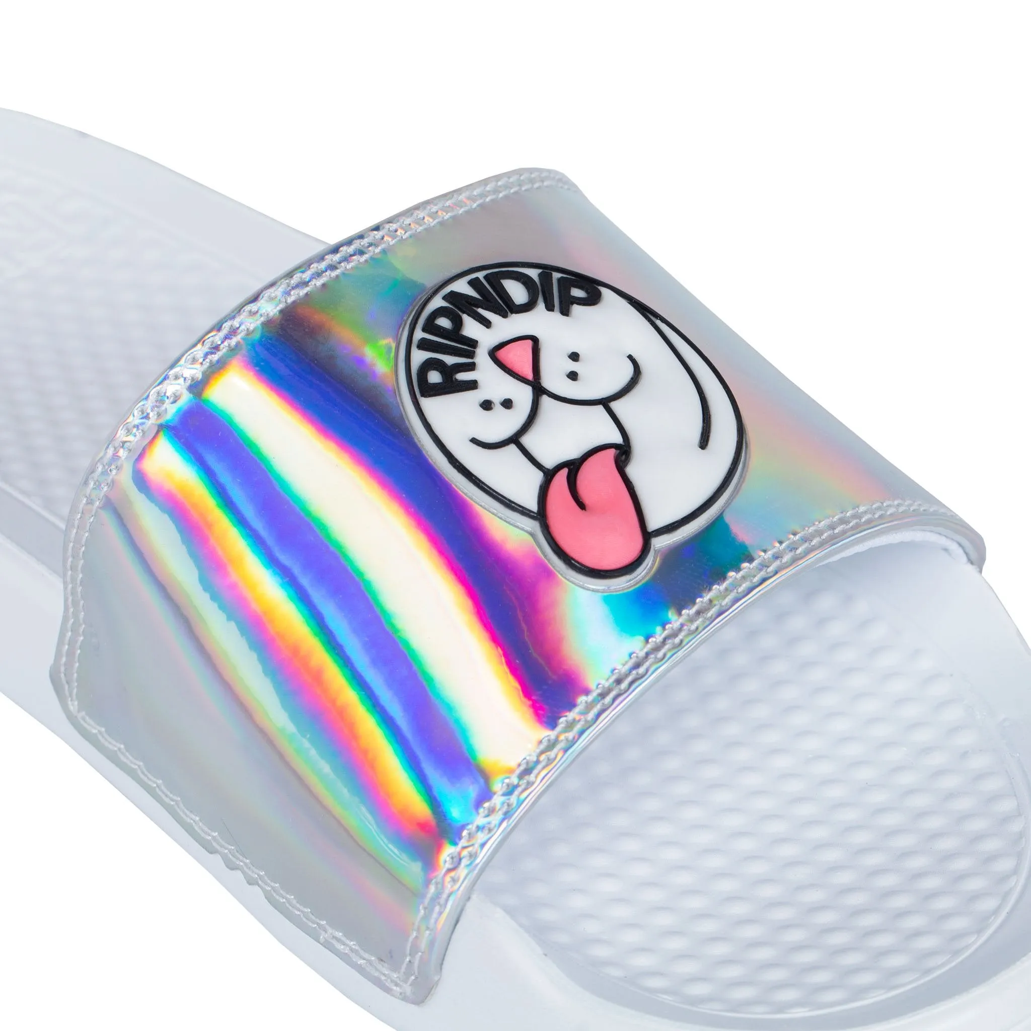 Pill Iridescent Slides (White)