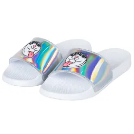 Pill Iridescent Slides (White)