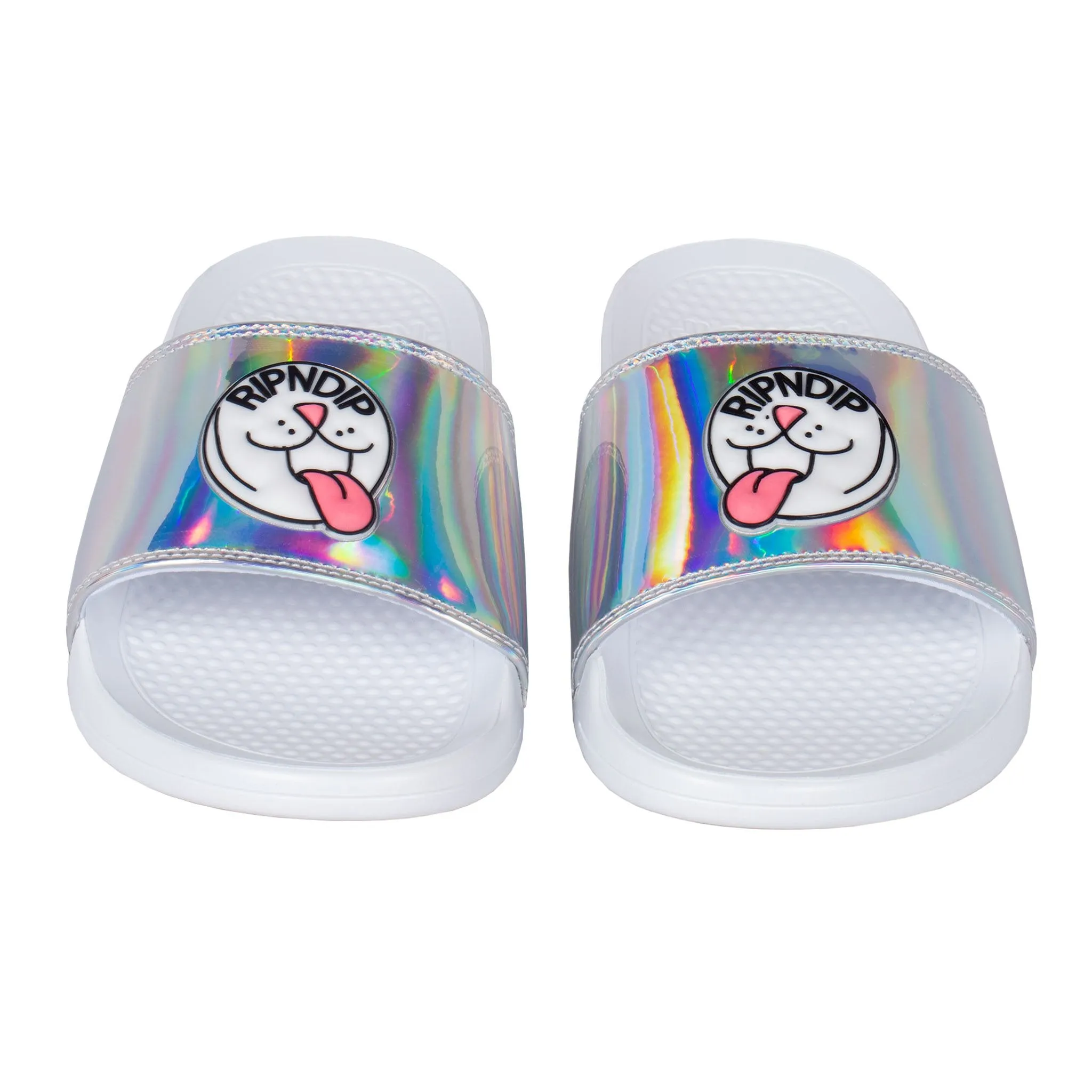 Pill Iridescent Slides (White)