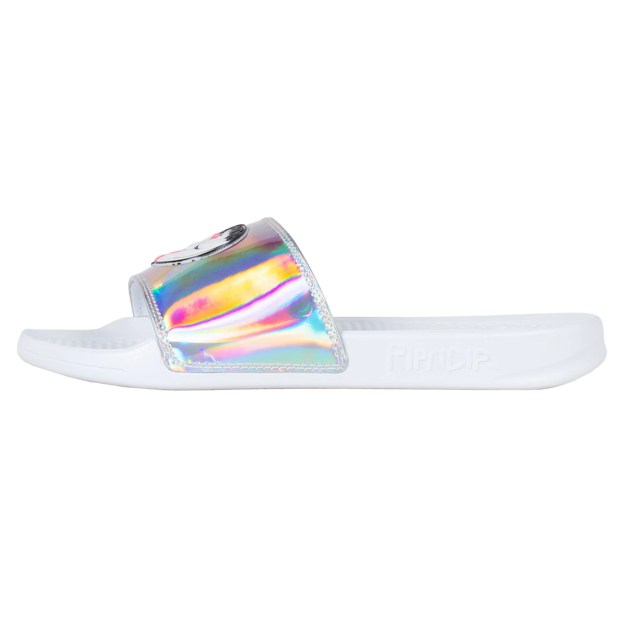 Pill Iridescent Slides (White)