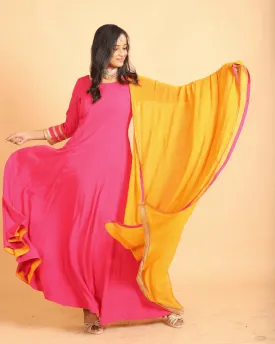 Pink Anarkali Kurta