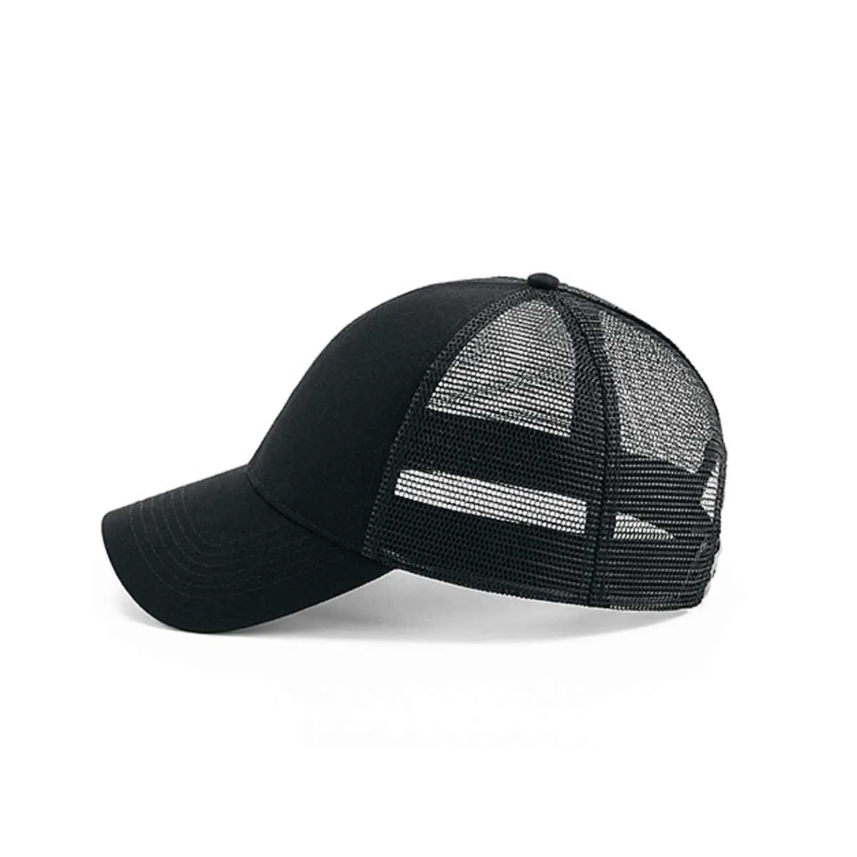 Plant Faced Trucker Cap - Black Out - ORGANIC