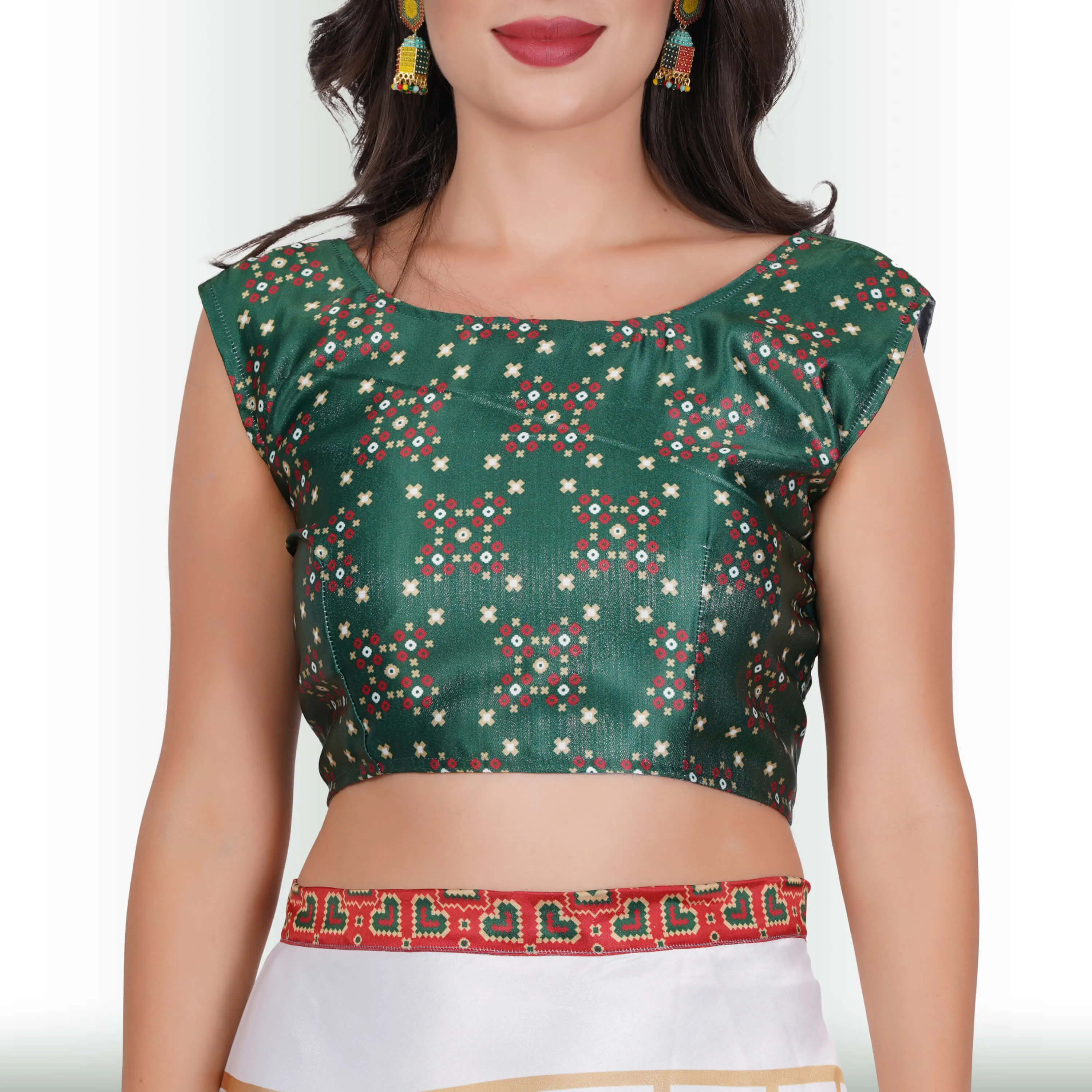 Printed Lehenga Sets with Contrast Duppatta