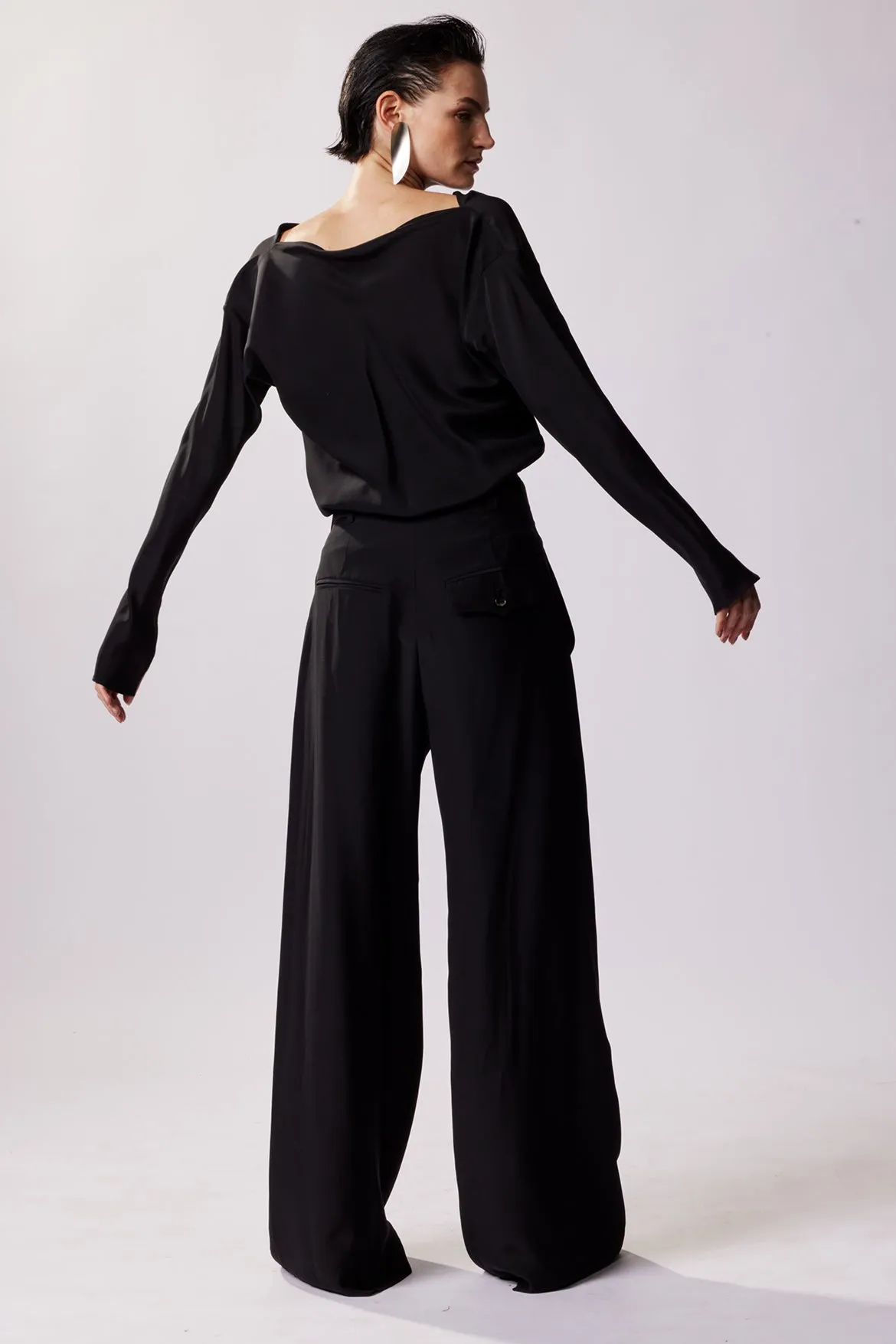 Silk Sun Pants - Black