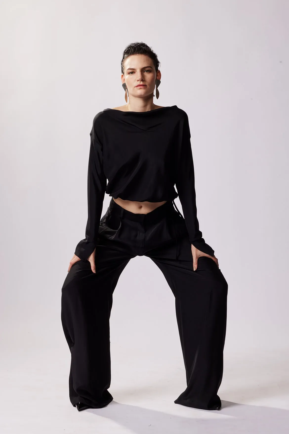 Silk Sun Pants - Black