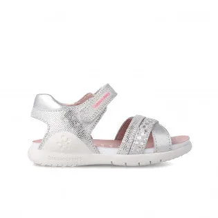 Silver leather sandals