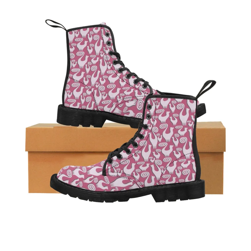 Slate Pink Women's Canvas Boots