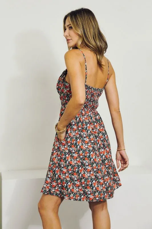 Sleeveless Floral Dress