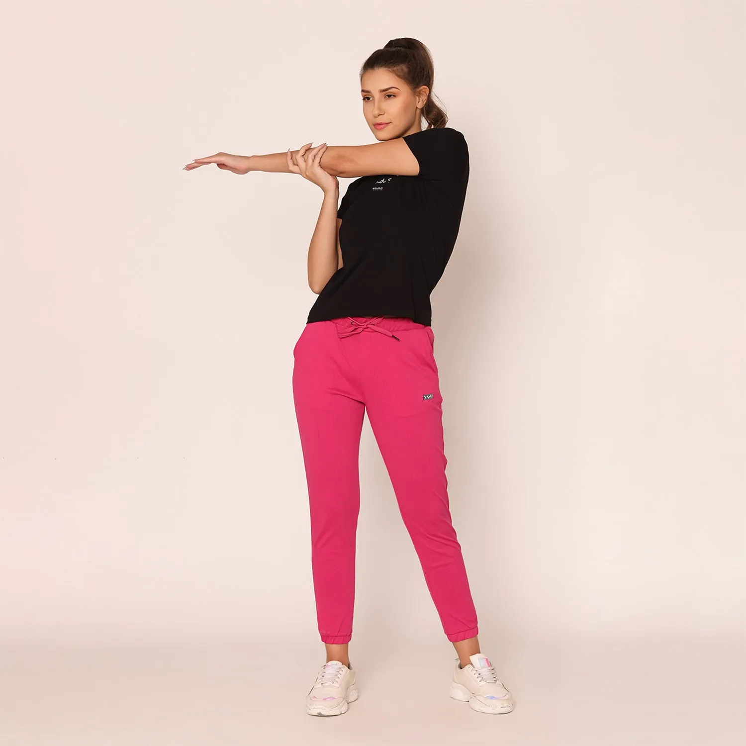 Slim Fit Joggers For Women - Magic Pink