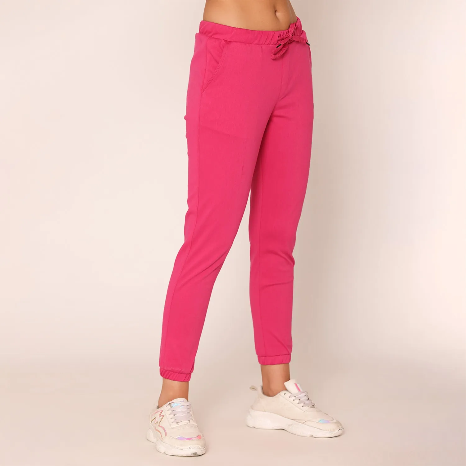 Slim Fit Joggers For Women - Magic Pink