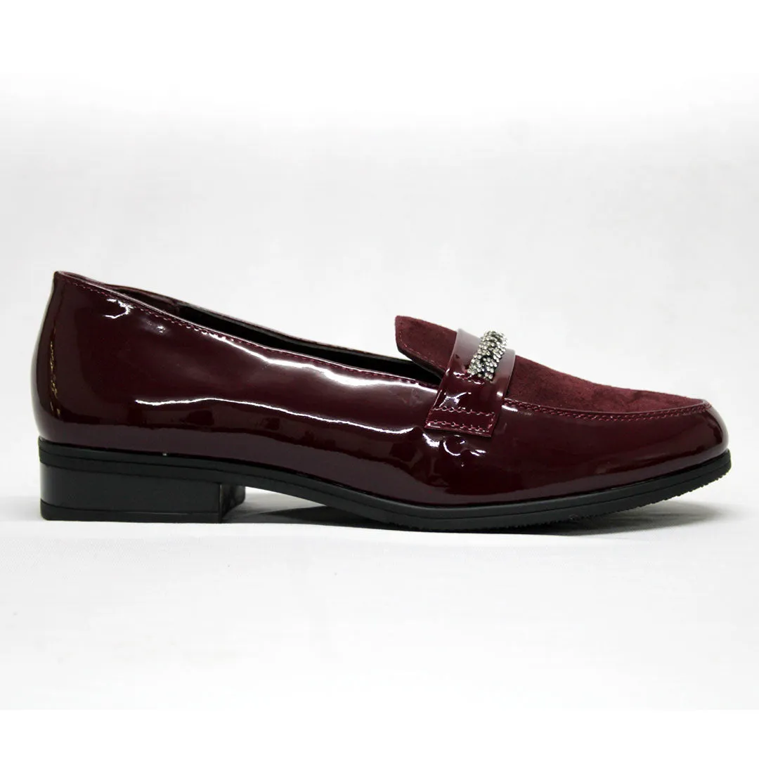 SOFTINO Ladies Suede Burgundy Moccasin