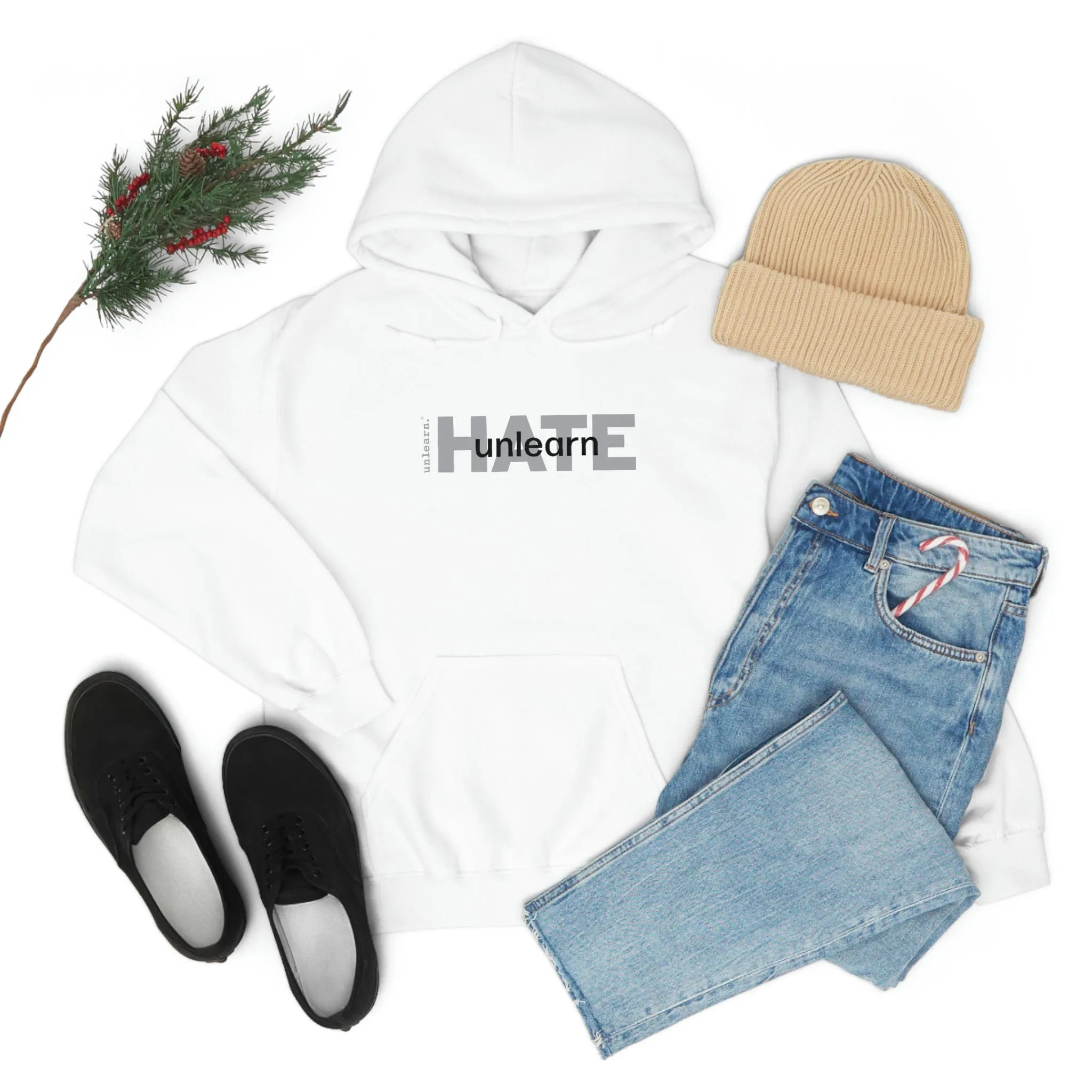 Stop Hate - Relaxed Fit Fleece Hoodie