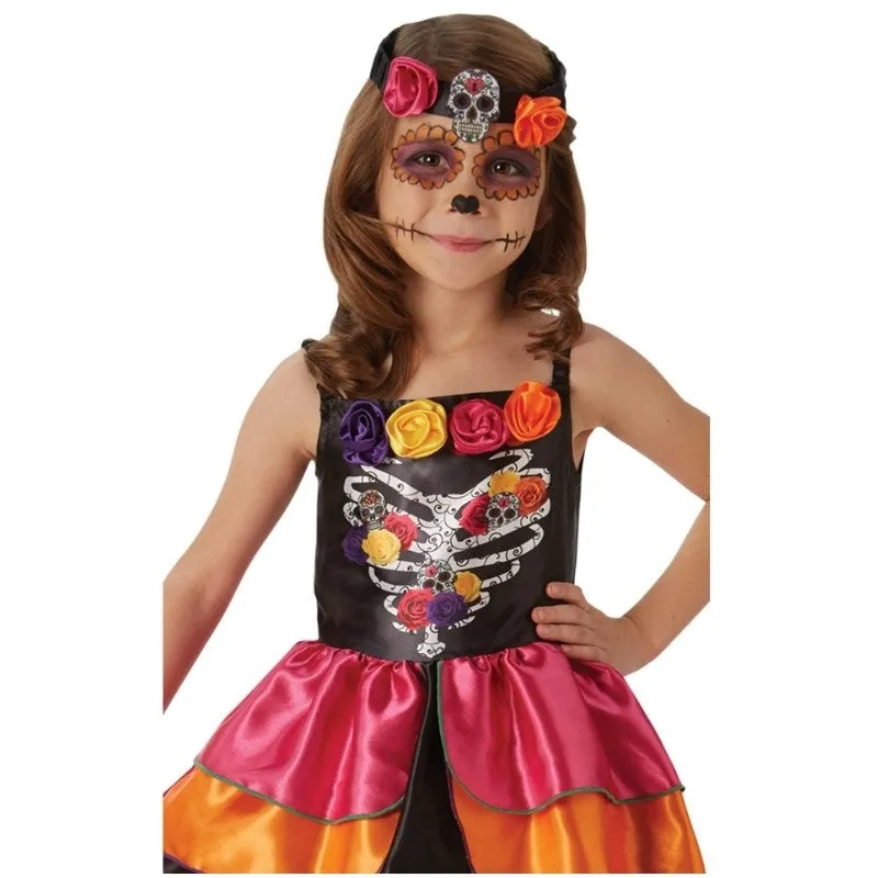 Sugar Skull Day of the Dead Girls Halloween Costume