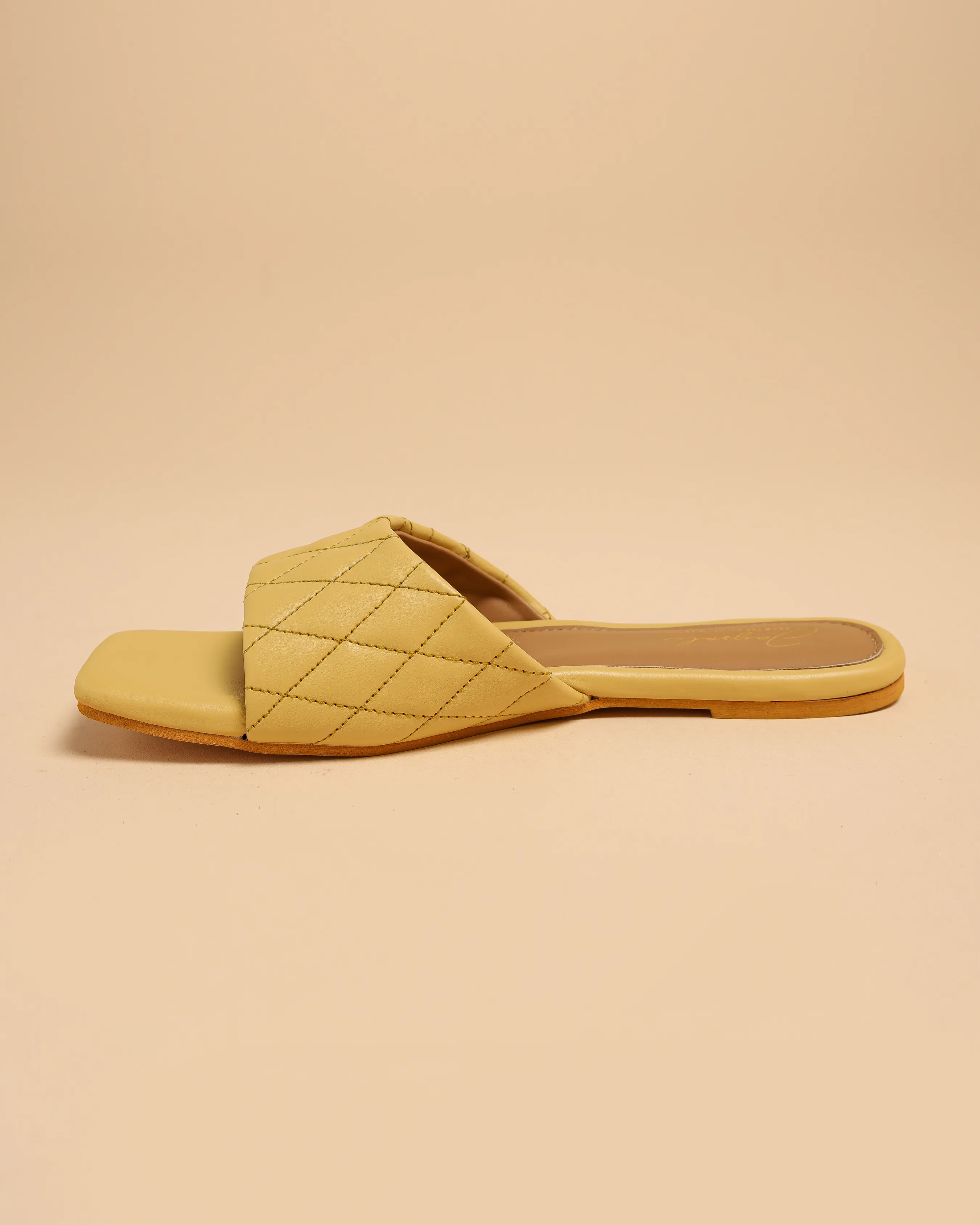 Summer Melon Quilted Slides