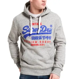 Superdry Mens Premium Goods Duo Hoodie - Street Works Grit Grey