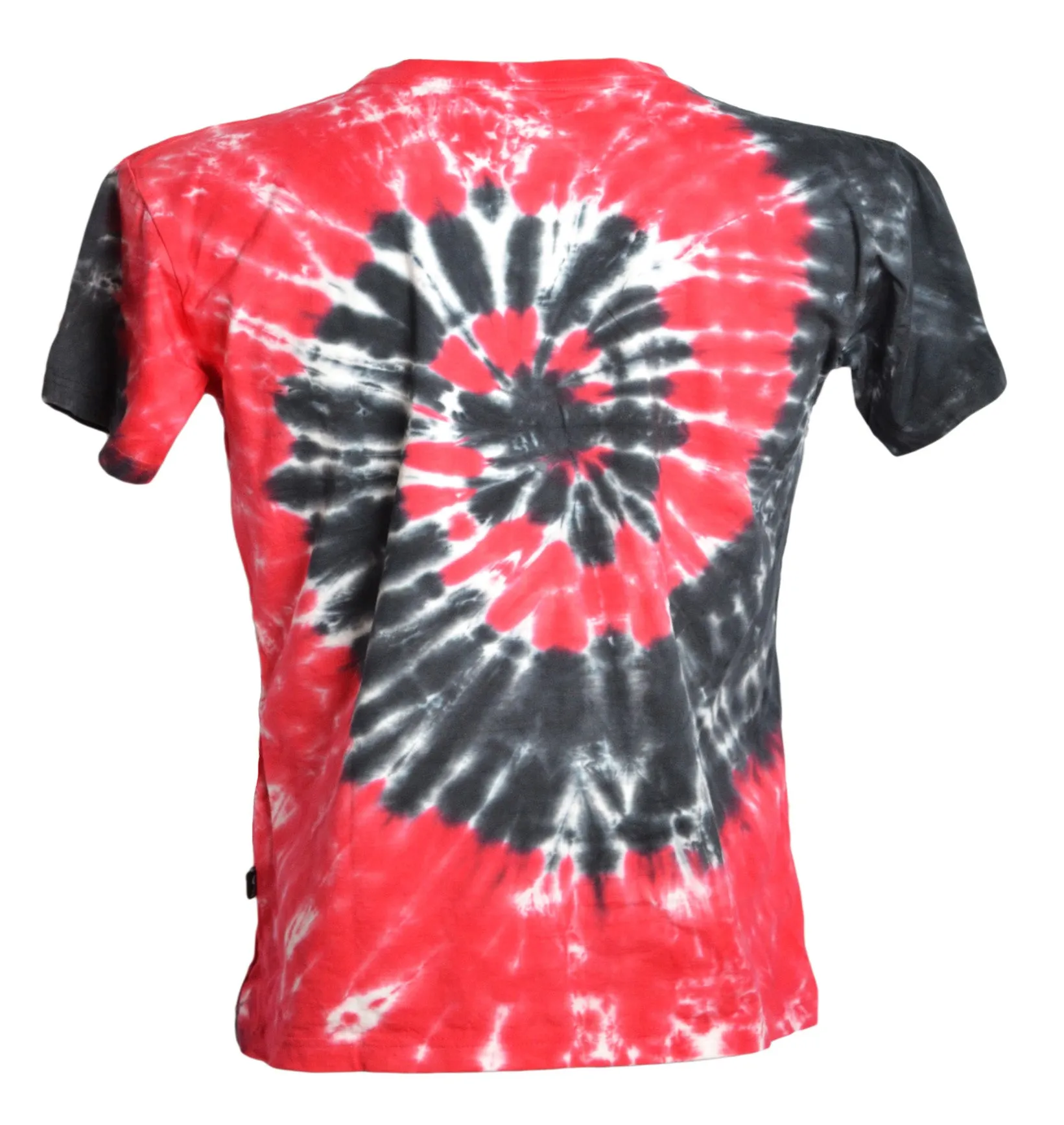 T-shirt tie and dye spirale rouge - noir