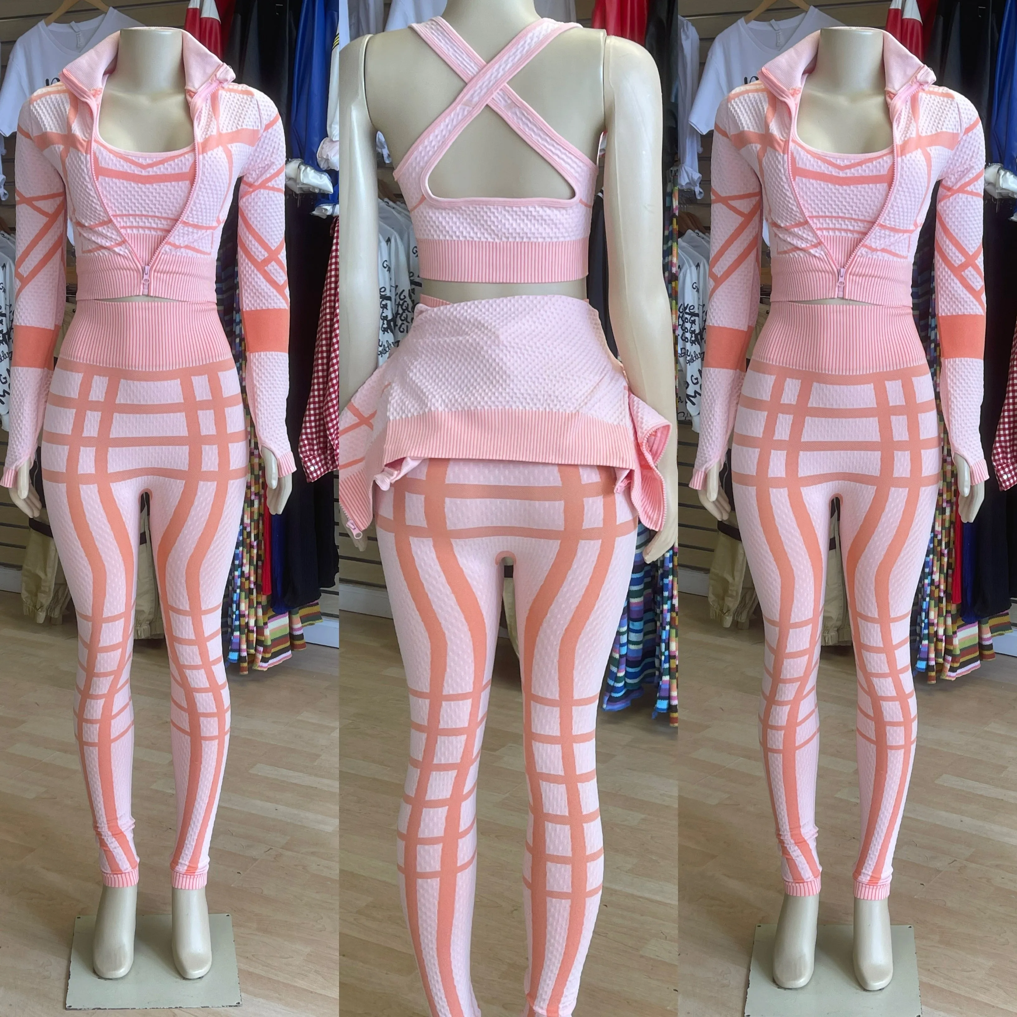 The “3” Piece Legging Prefect Set (Orange)