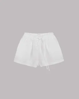 The White Linen Shorts