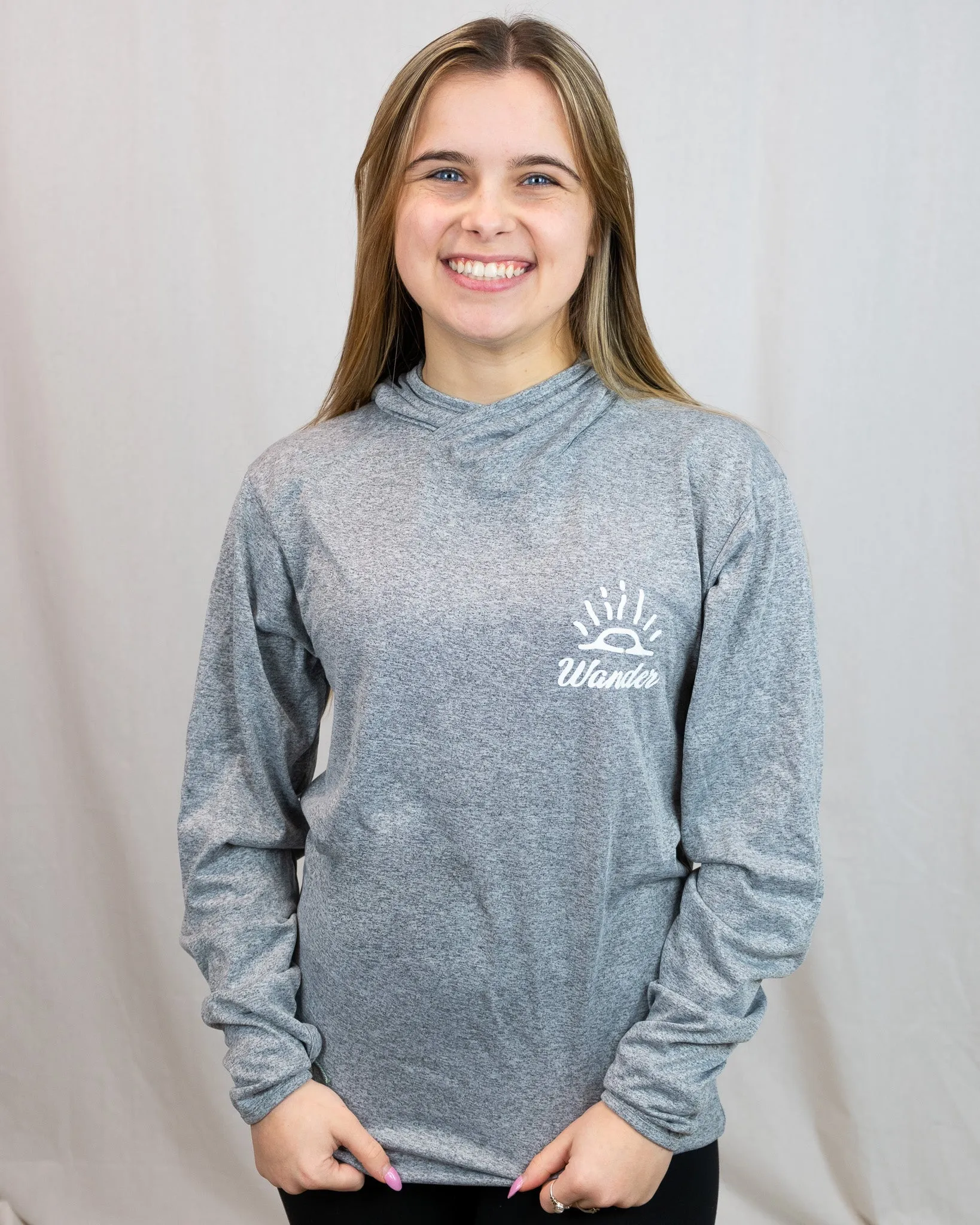 Unisex Beach Club Sun Hoodie - Grey Heathered