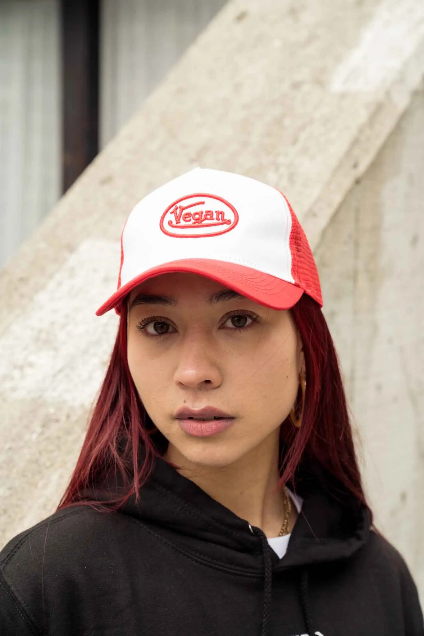 Von Vegan Trucker Hat - Red/White