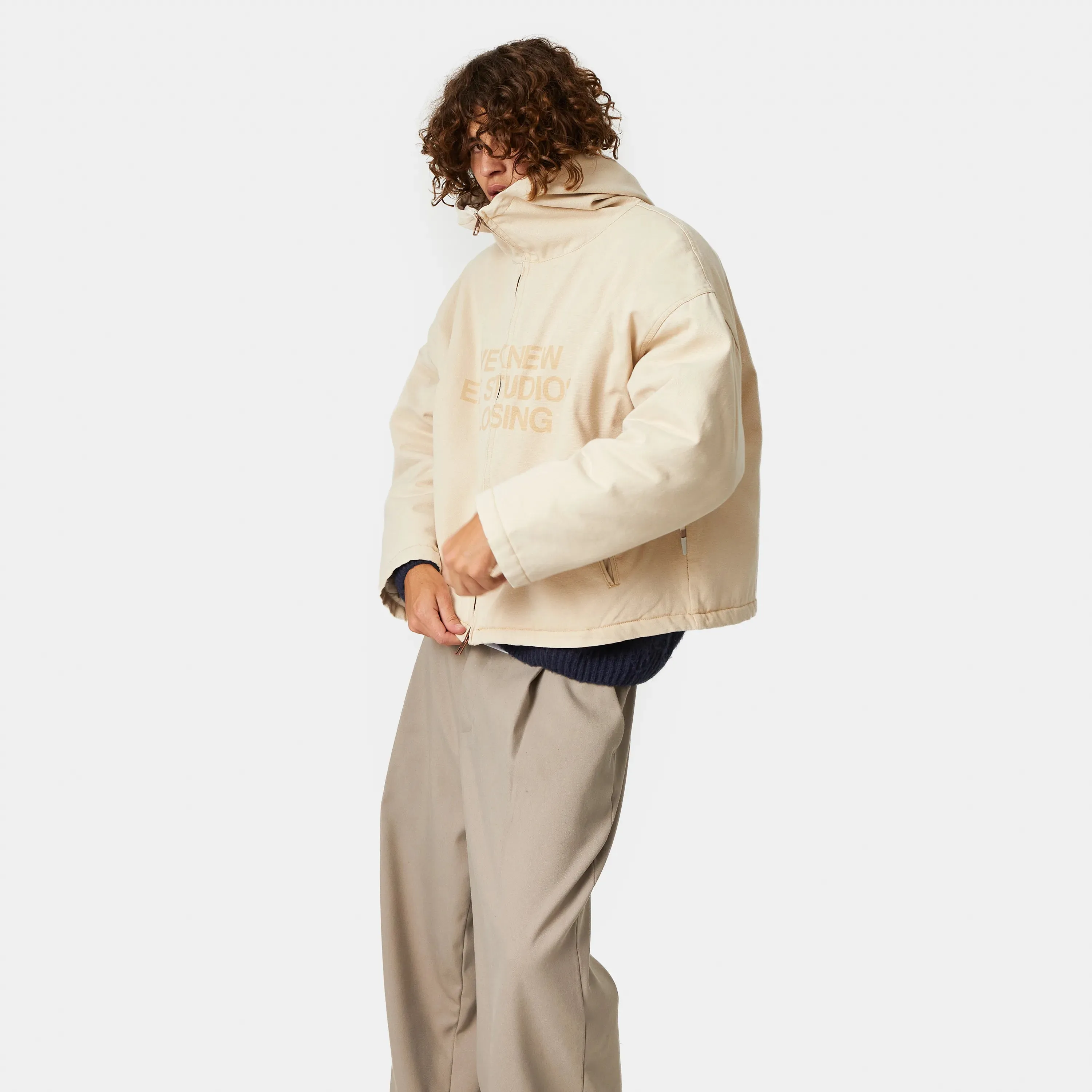 We Knew Off Sand Heavy Zip Jacket