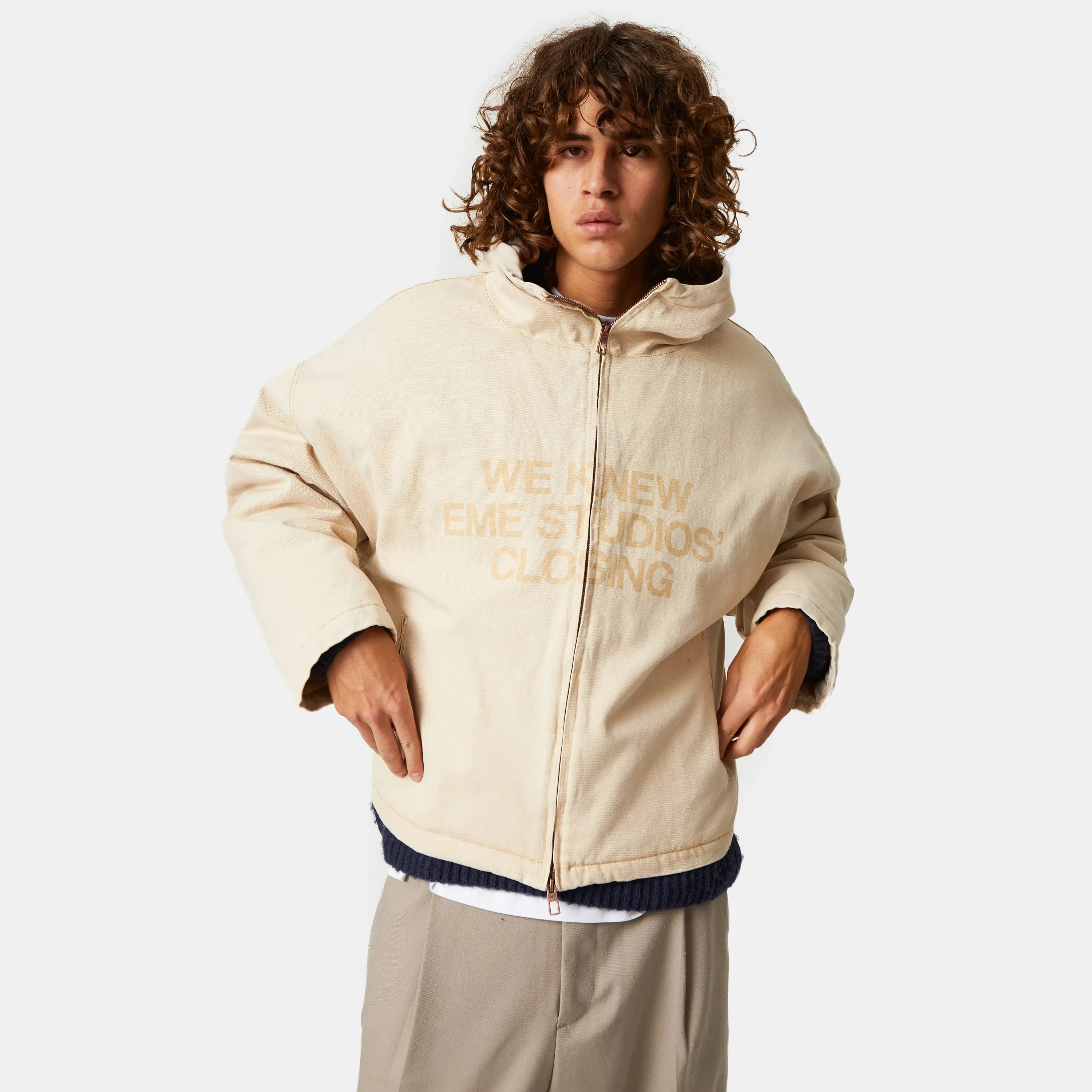 We Knew Off Sand Heavy Zip Jacket