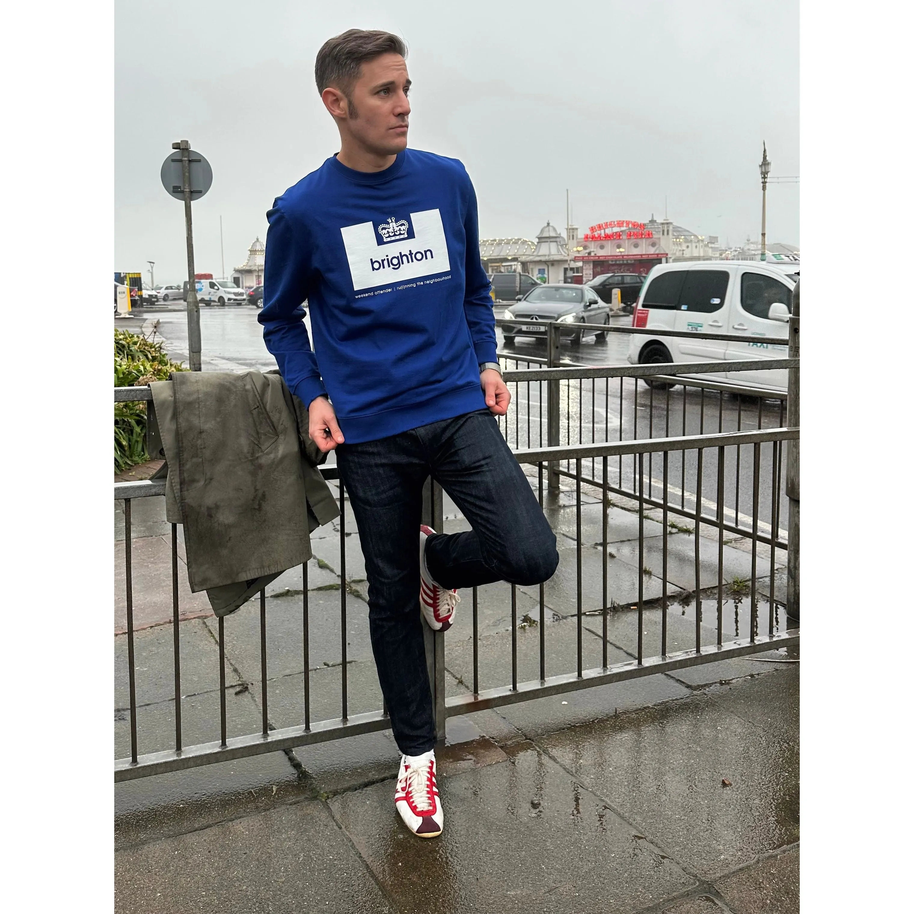 Weekend Offender x Modfather Clothing - Brighton Electric Blue - Sweatshirt